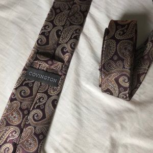 Men’s necktie Covington Purple Paisley